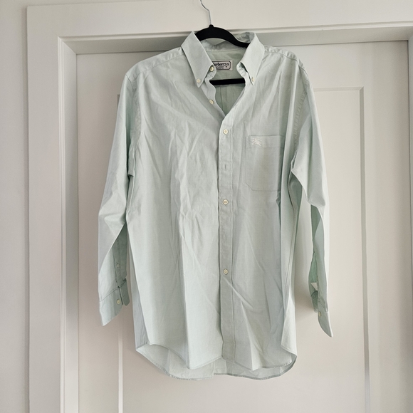 Burberry Other - Burberrys Men's Light Green Casual Button-Down Shirt Vintage